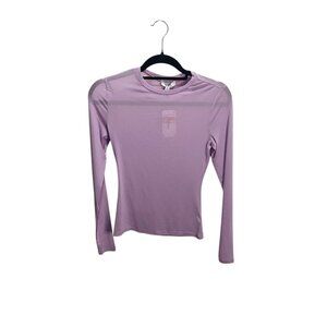AFRM S  Women’s Purple Sheer Mesh Long Sleeve Top NEW